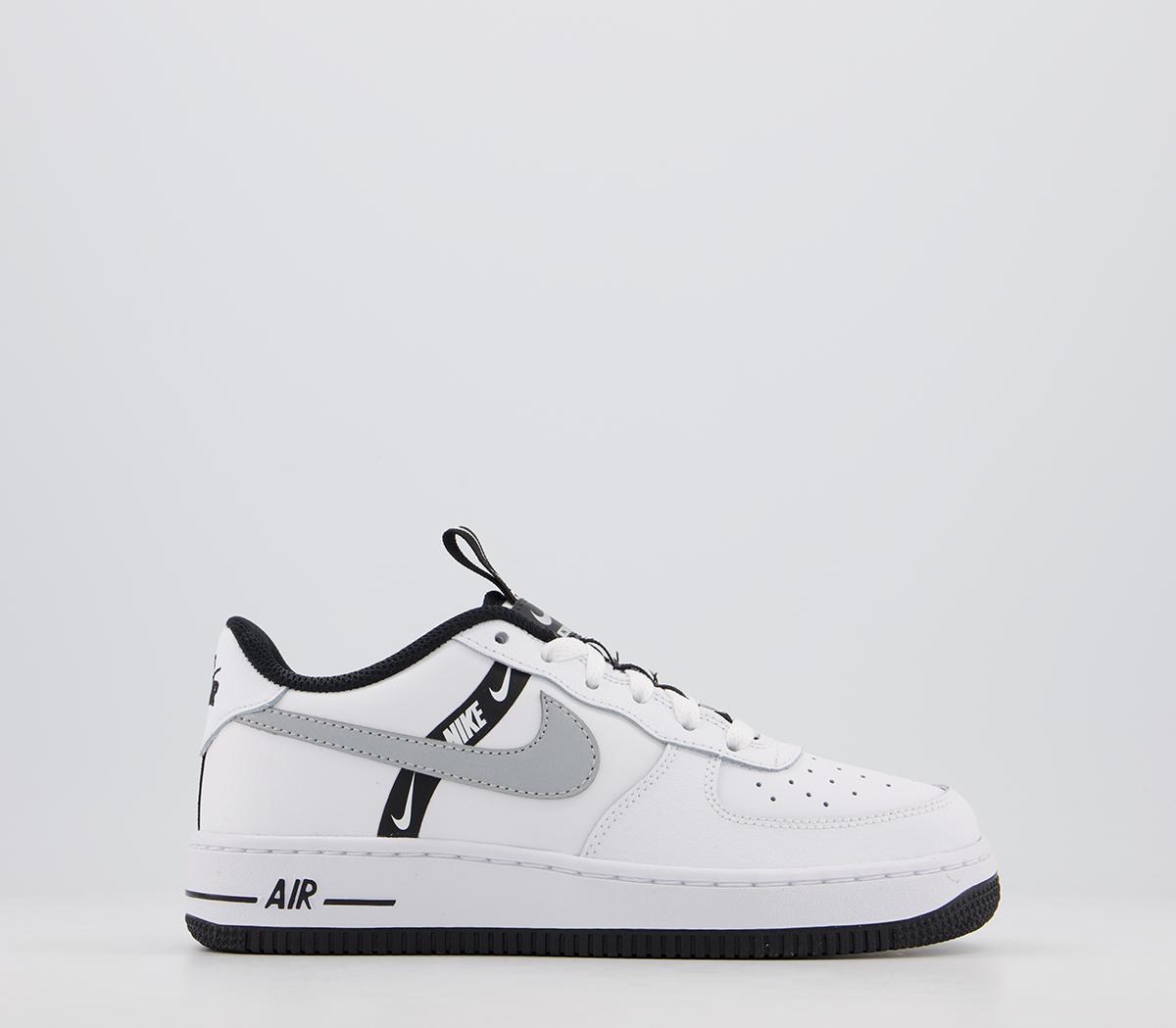 white and silver af1