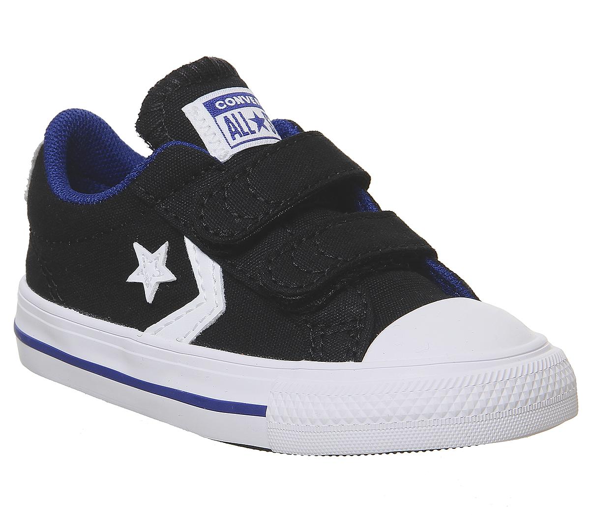 Converse Star Player Infant Trainers Black Rush Blue White - Unisex
