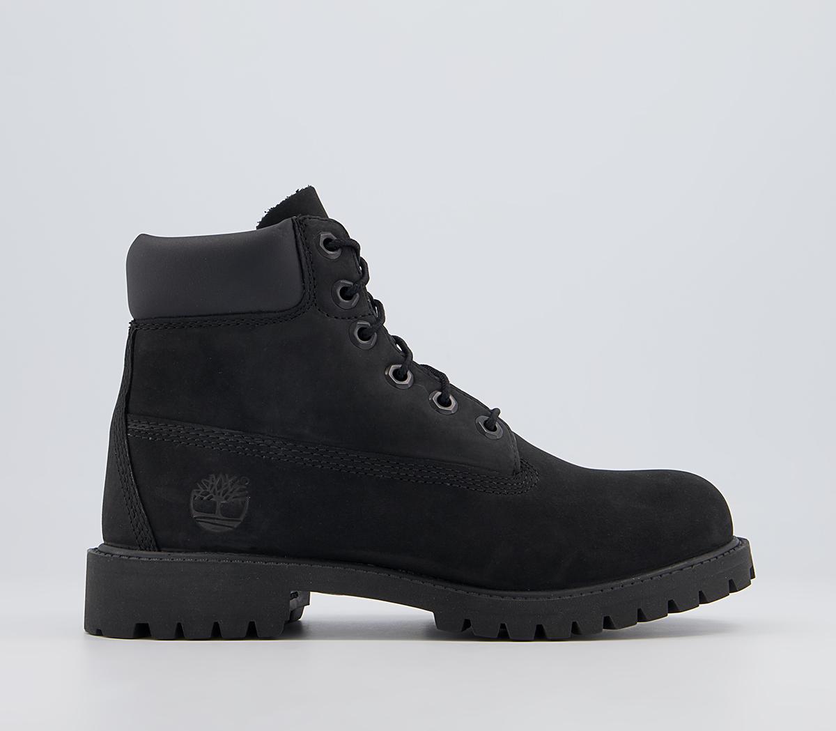 6 inch premium boot for junior in black