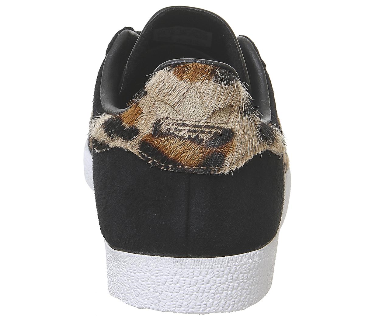 adidas gazelle black raw desert leopard