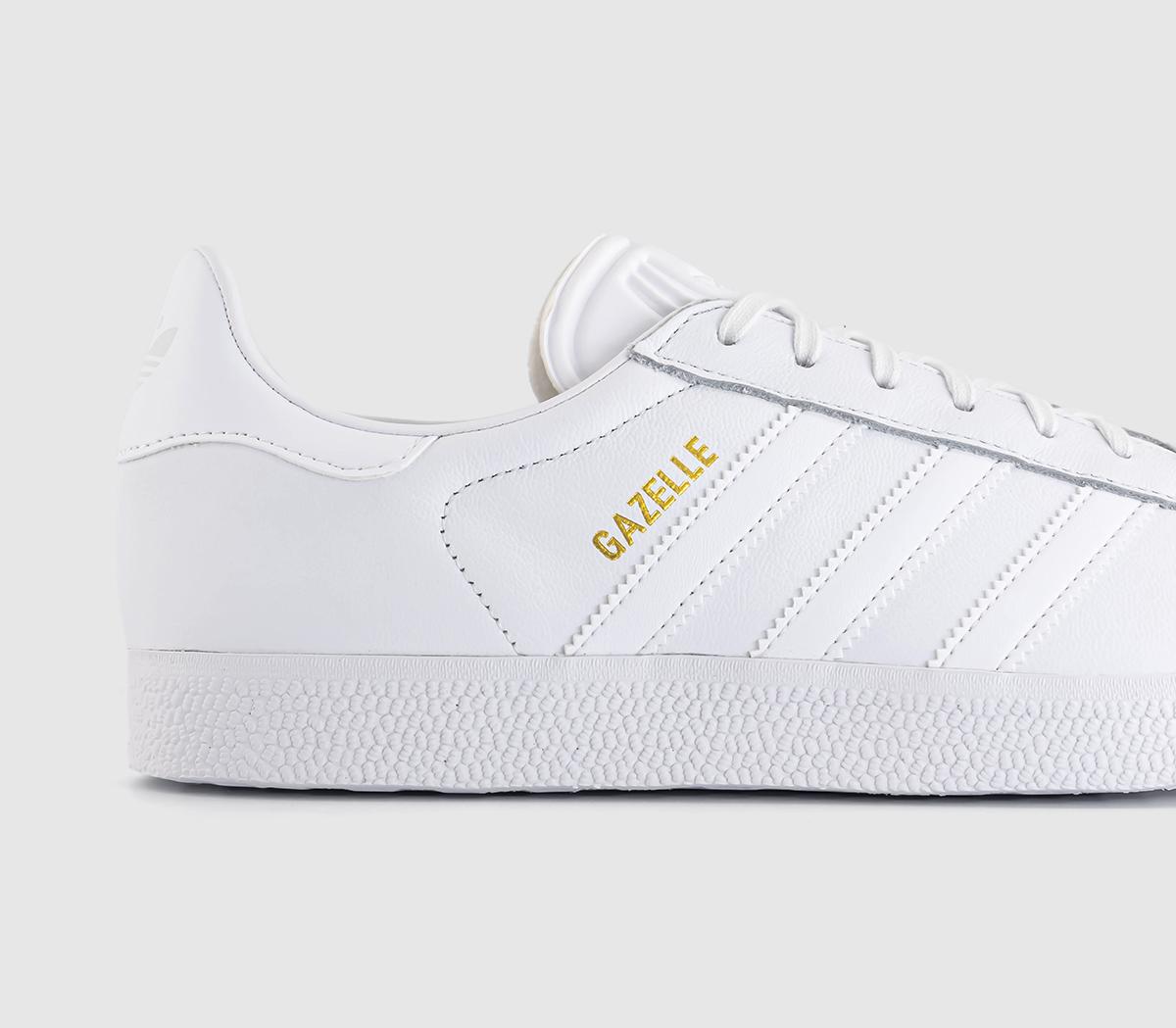 plain white adidas gazelle