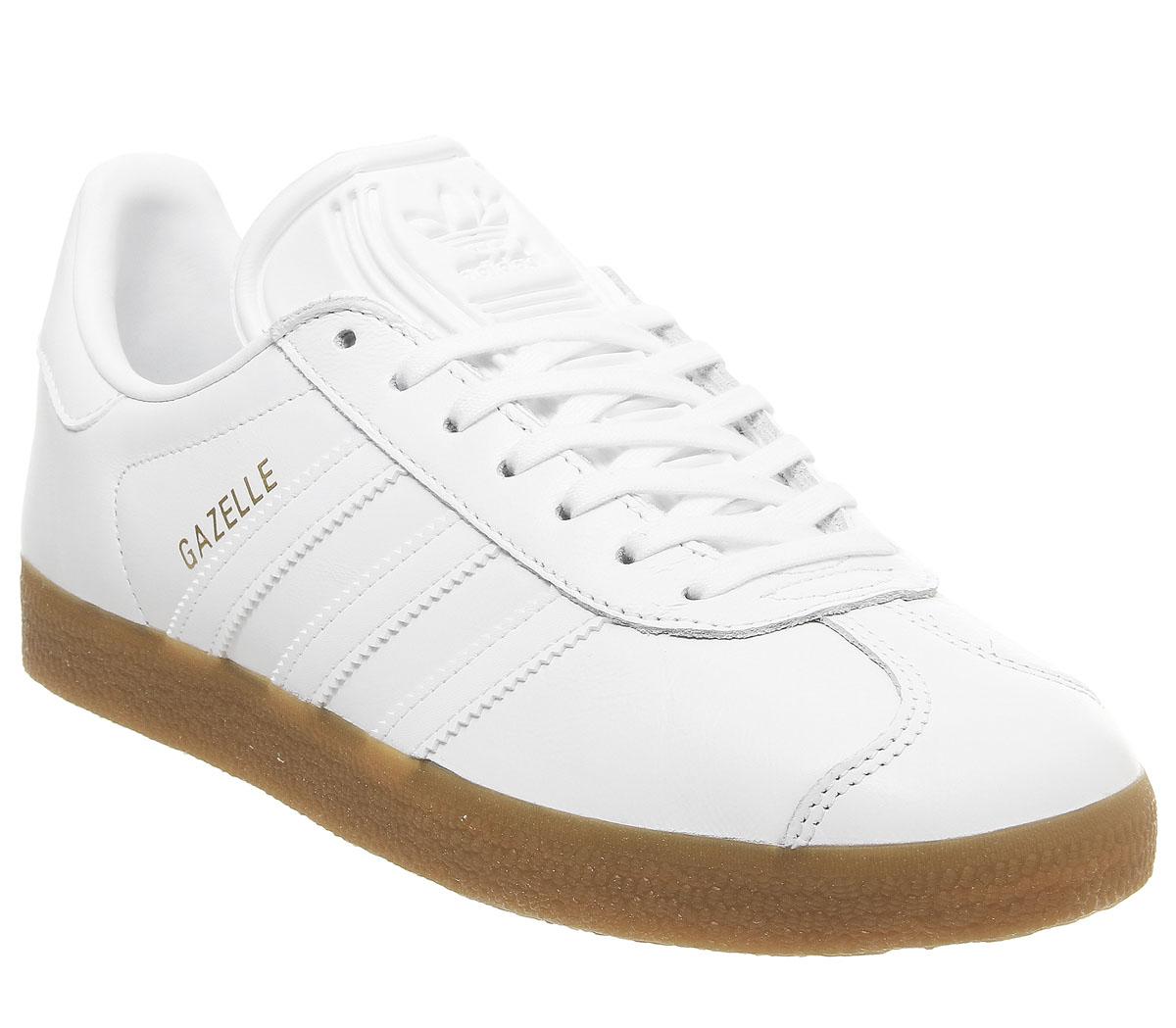 mens white trainers with gum sole