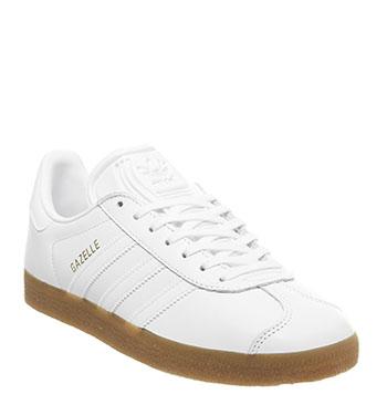 ladies white gazelles