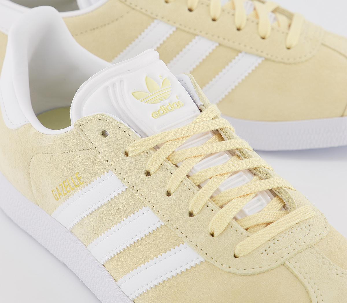 adidas Gazelle Trainers Easy Yellow White Gold Metallic F - Hers trainers