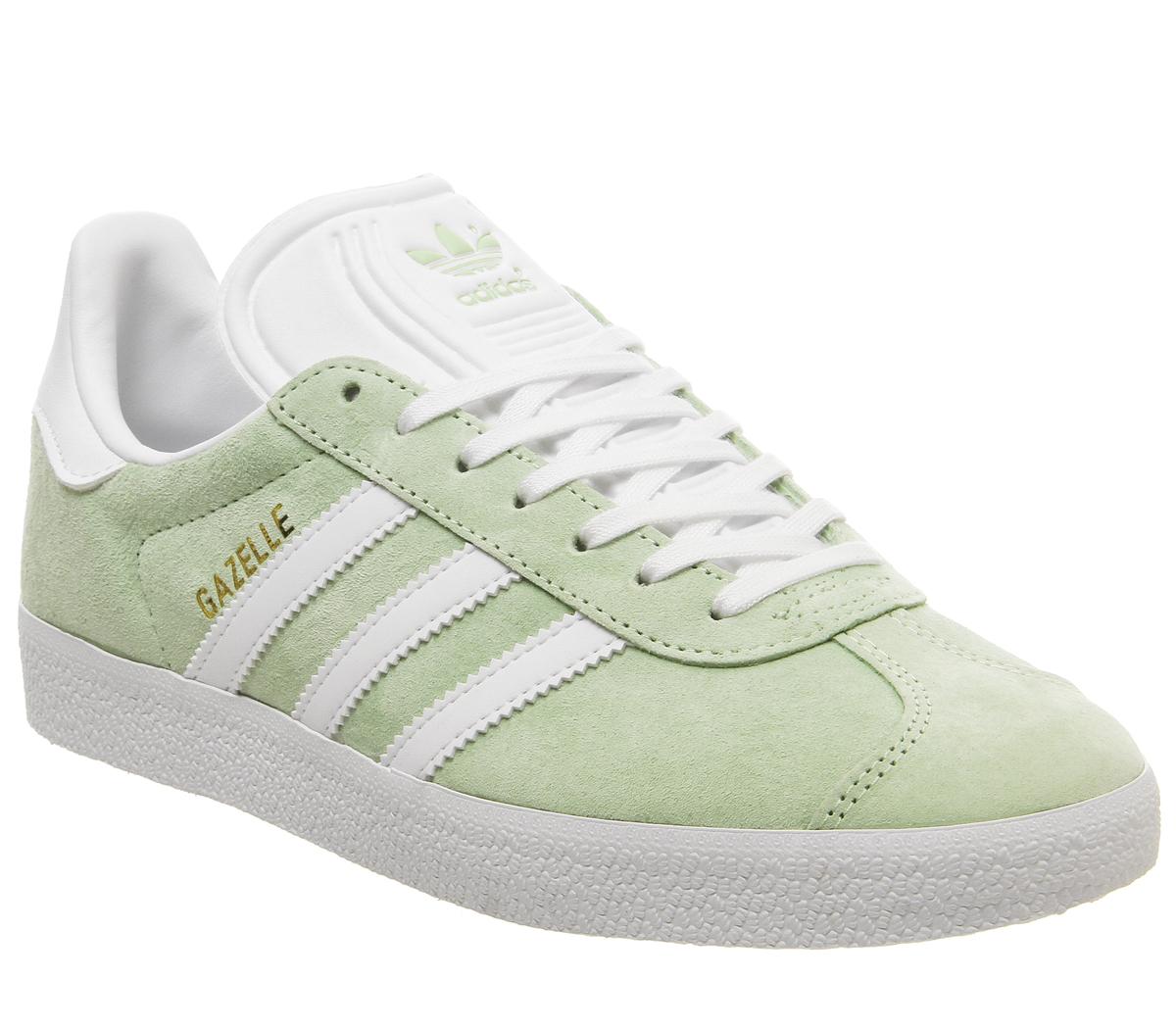 adidas gazelle green and white