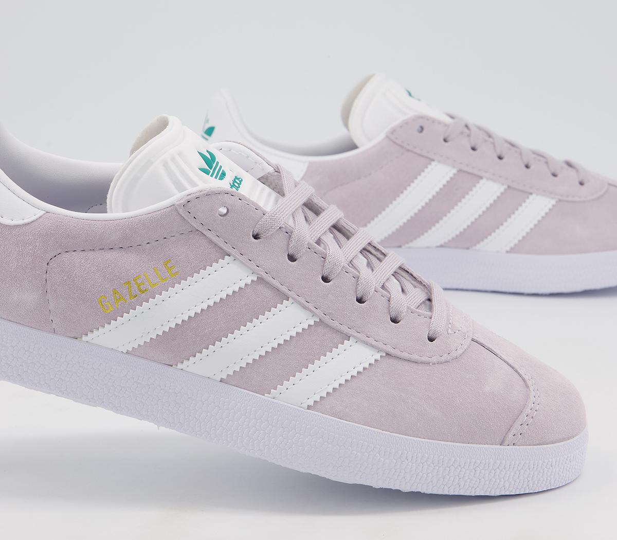 adidas Gazelle Trainers Purple Tint White Glory Green - Hers trainers