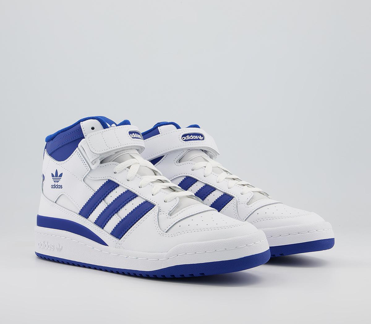 adidas Forum Mid Trainers White Blue - His trainers