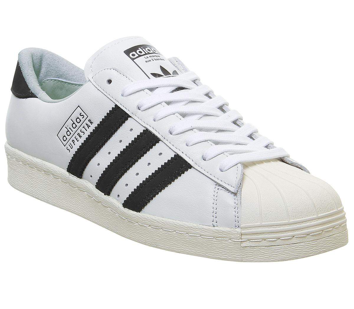 adidas Superstar 80s Trainers White Core Black Off White - Unisex Sports