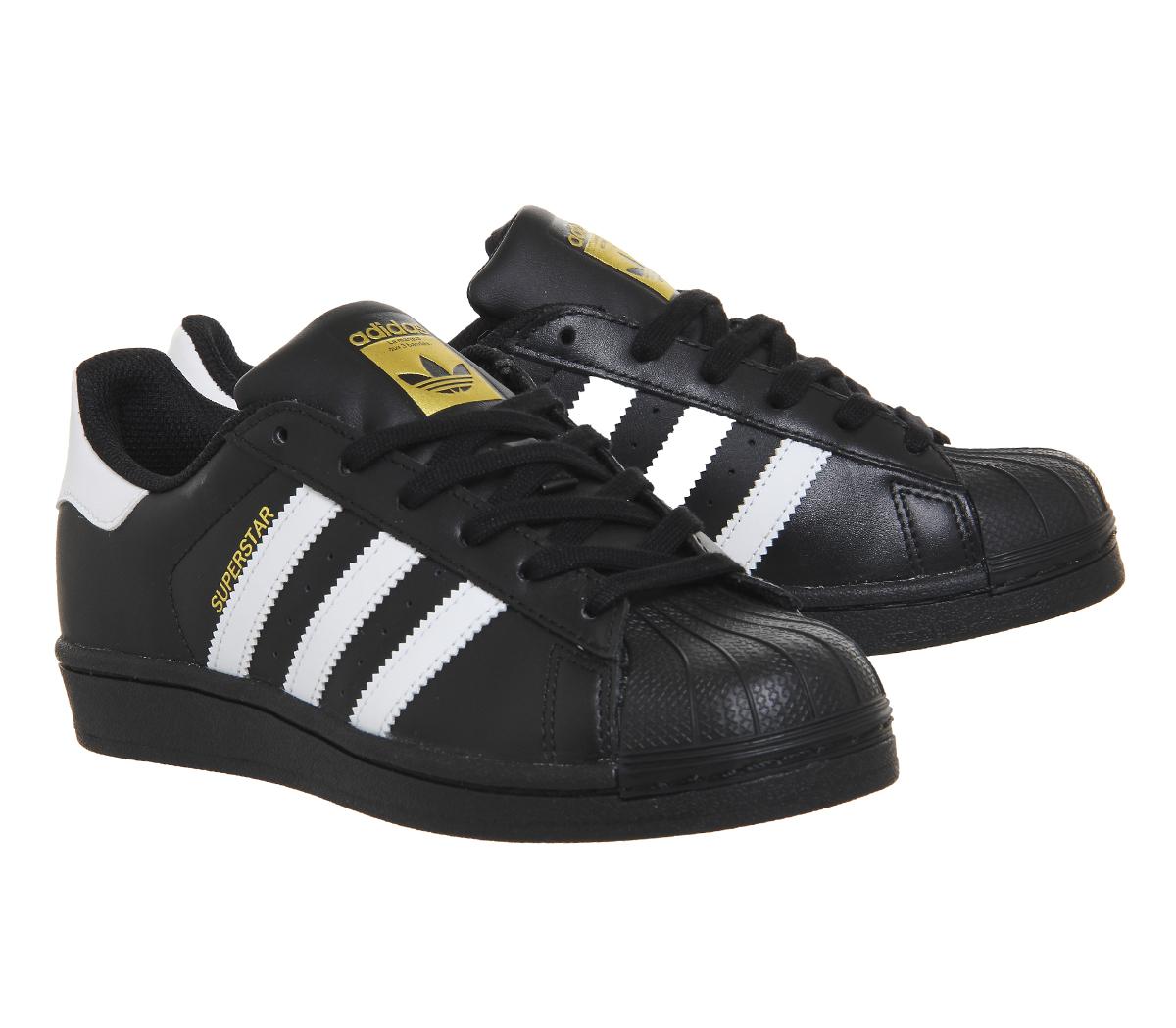 adidas Superstar 1 Black White Foundation - His trainers