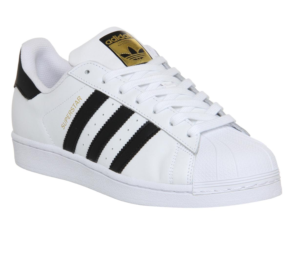 adidas Superstar 1 White Black Foundation - His trainers