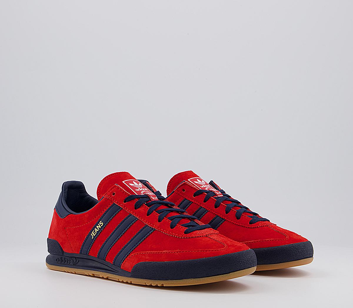 adidas Jeans Trainers Red Core Navy Gold - His trainers