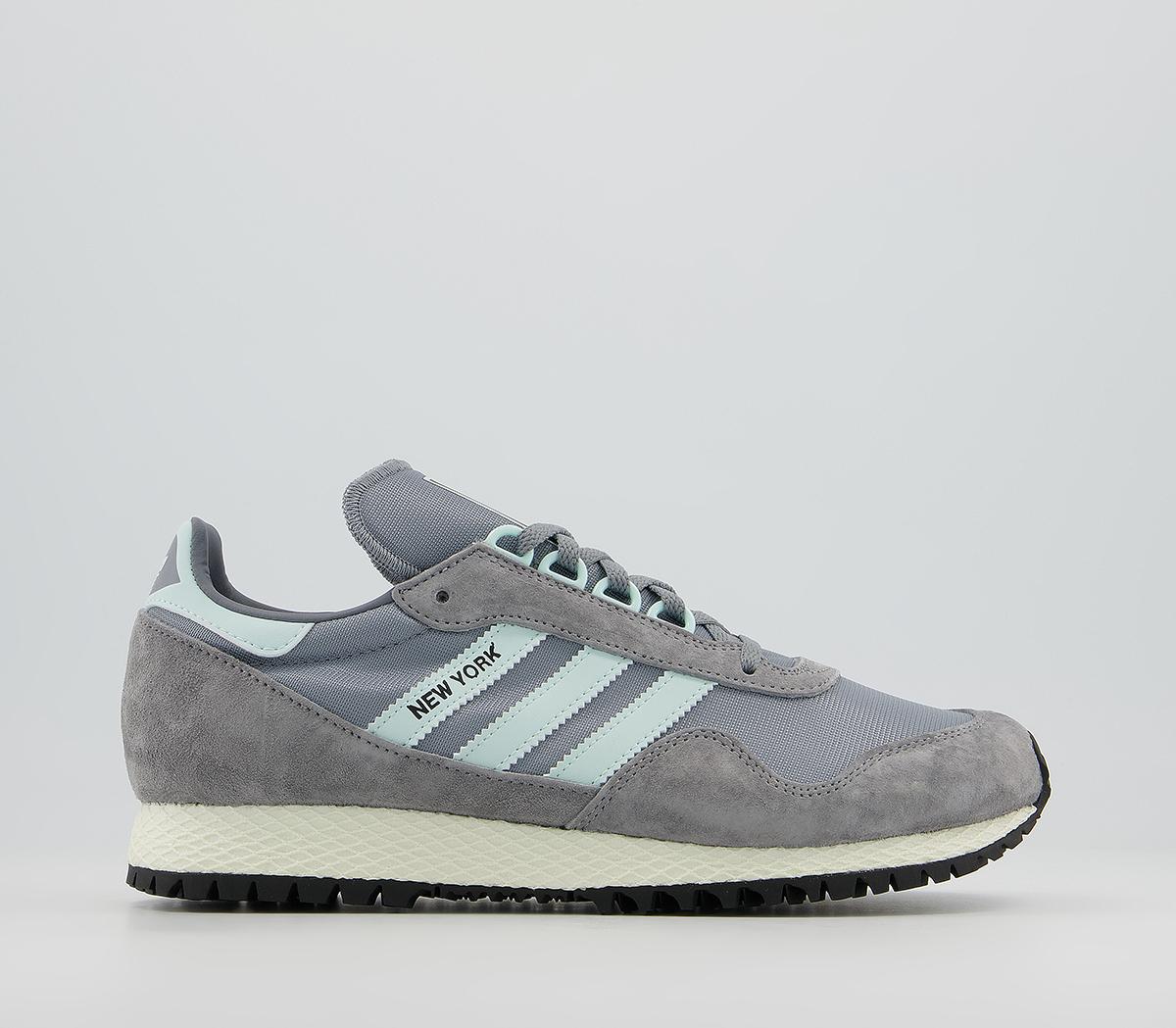adidas New York Trainers Gray Halo Blue Black - His trainers