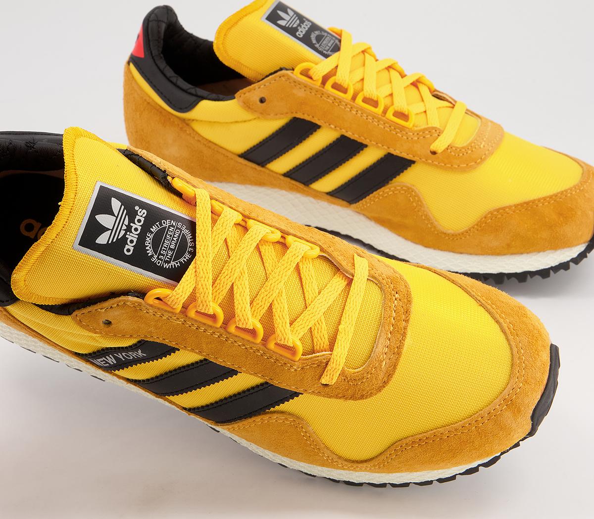 Adidas New York Trainers Yellow White Black His Trainers