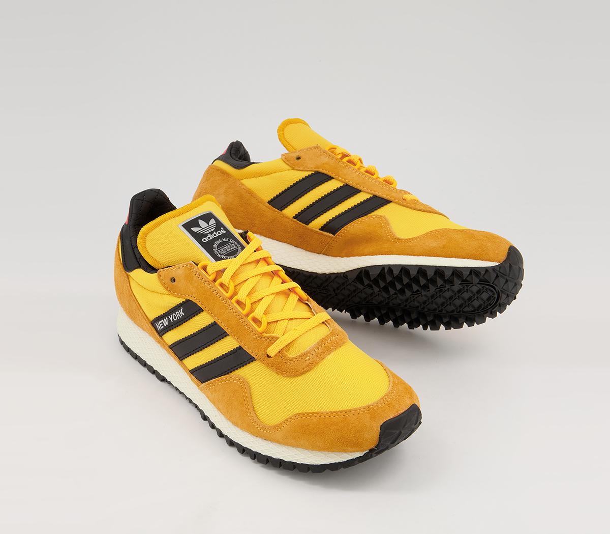 adidas New York Trainers Yellow White Black - His trainers