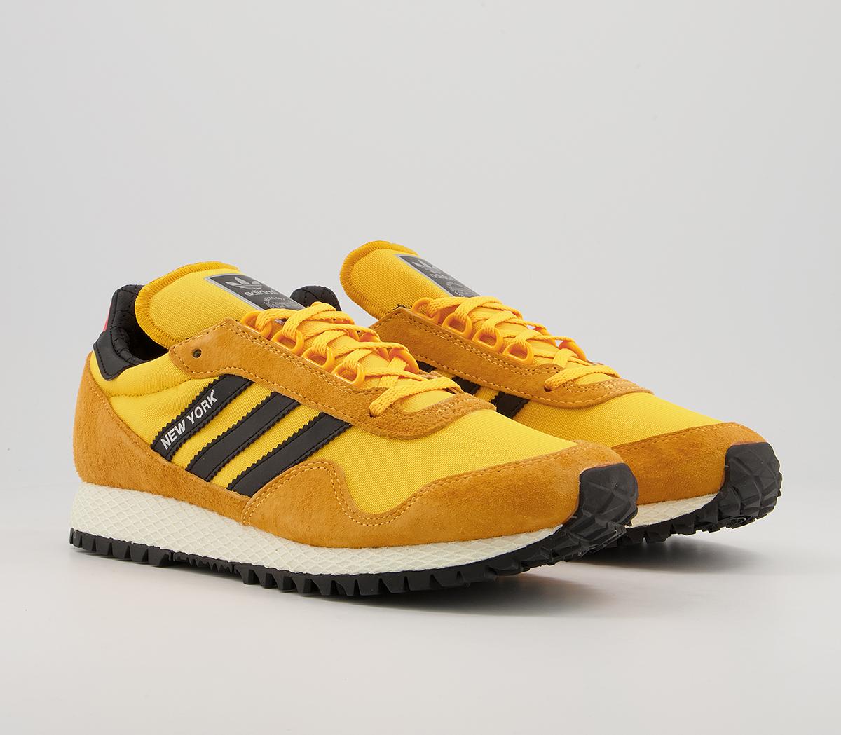 adidas New York Trainers Yellow White Black - His trainers