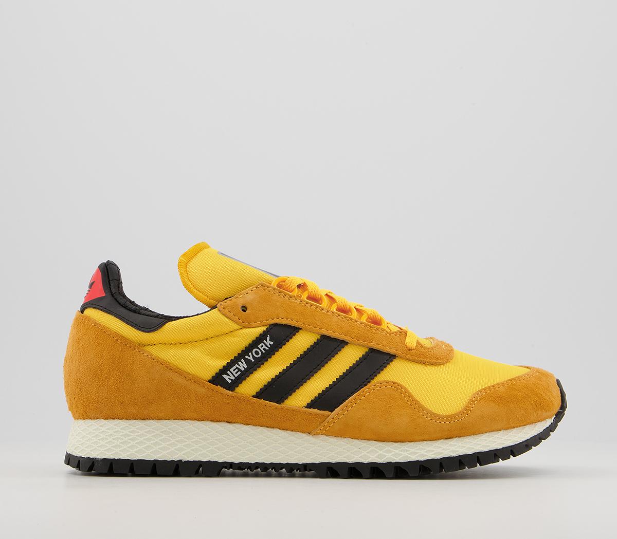 adidas New York Trainers Yellow White Black - His trainers