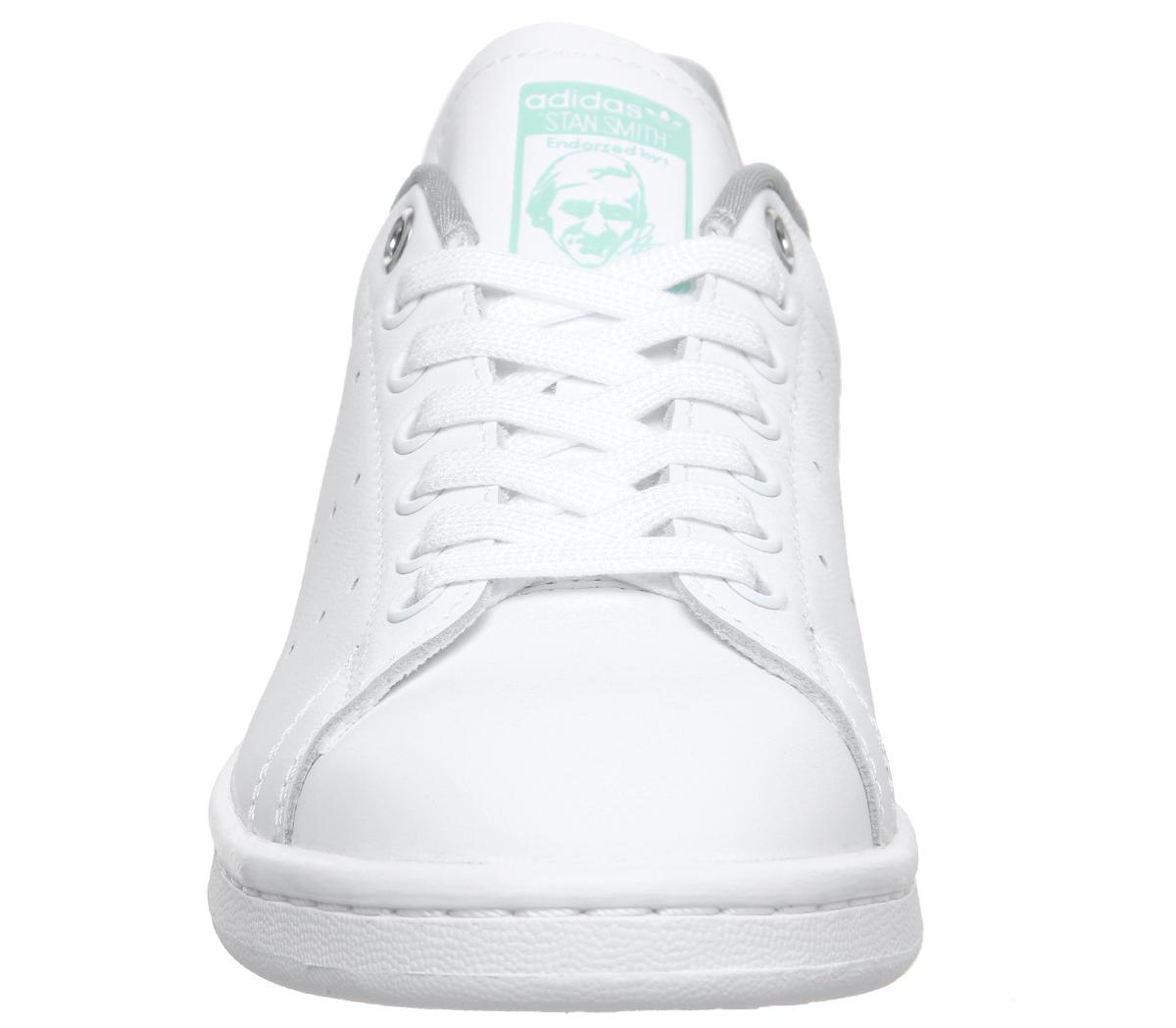 stan smith white silver