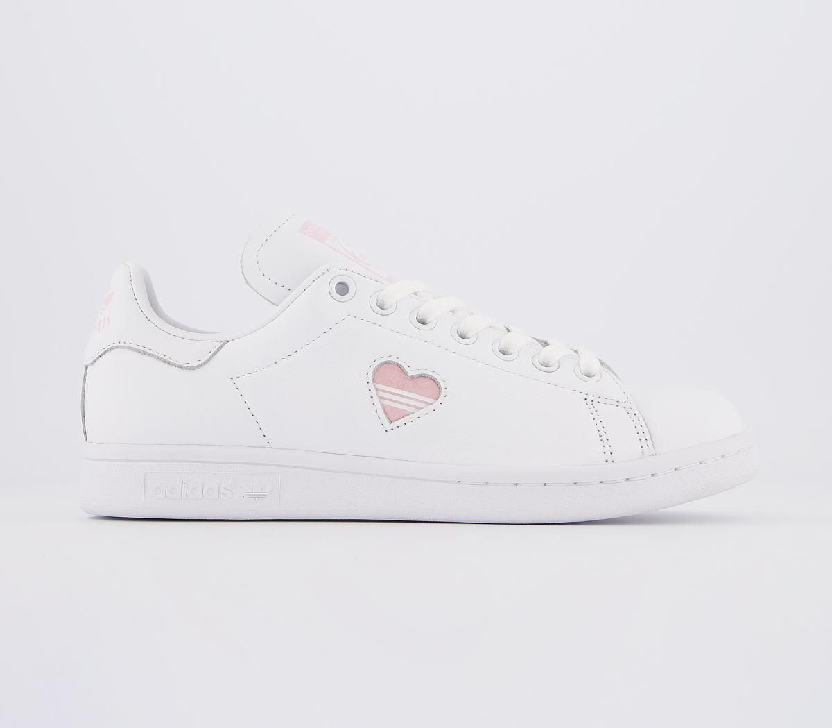 adidas originals stan smith trainers in white and pink