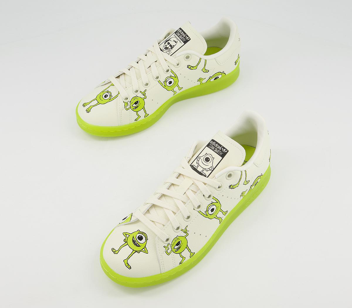 adidas Stan Smith Trainers Monsters Inc Mike White Green - His trainers