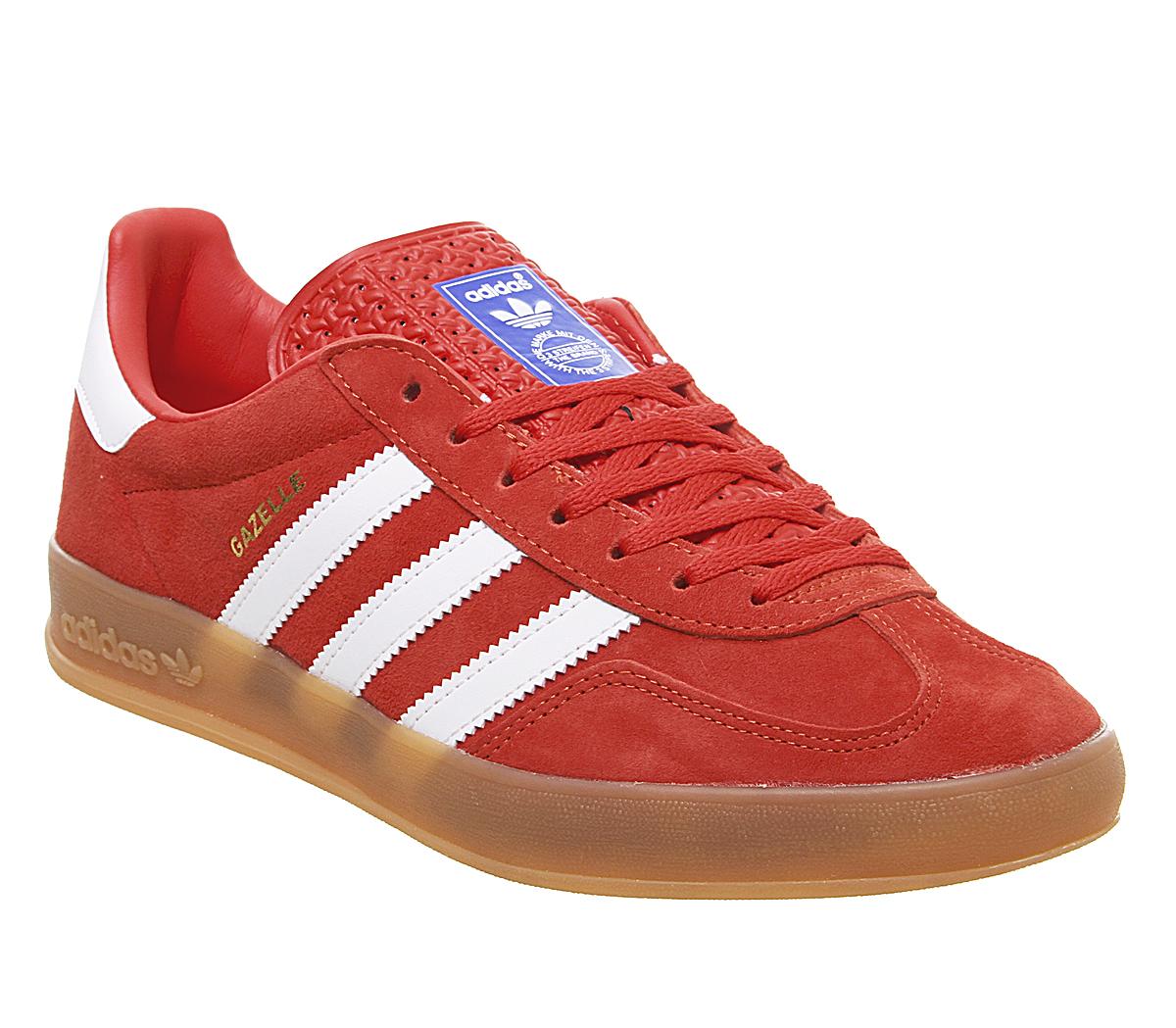 mens red gazelle trainers