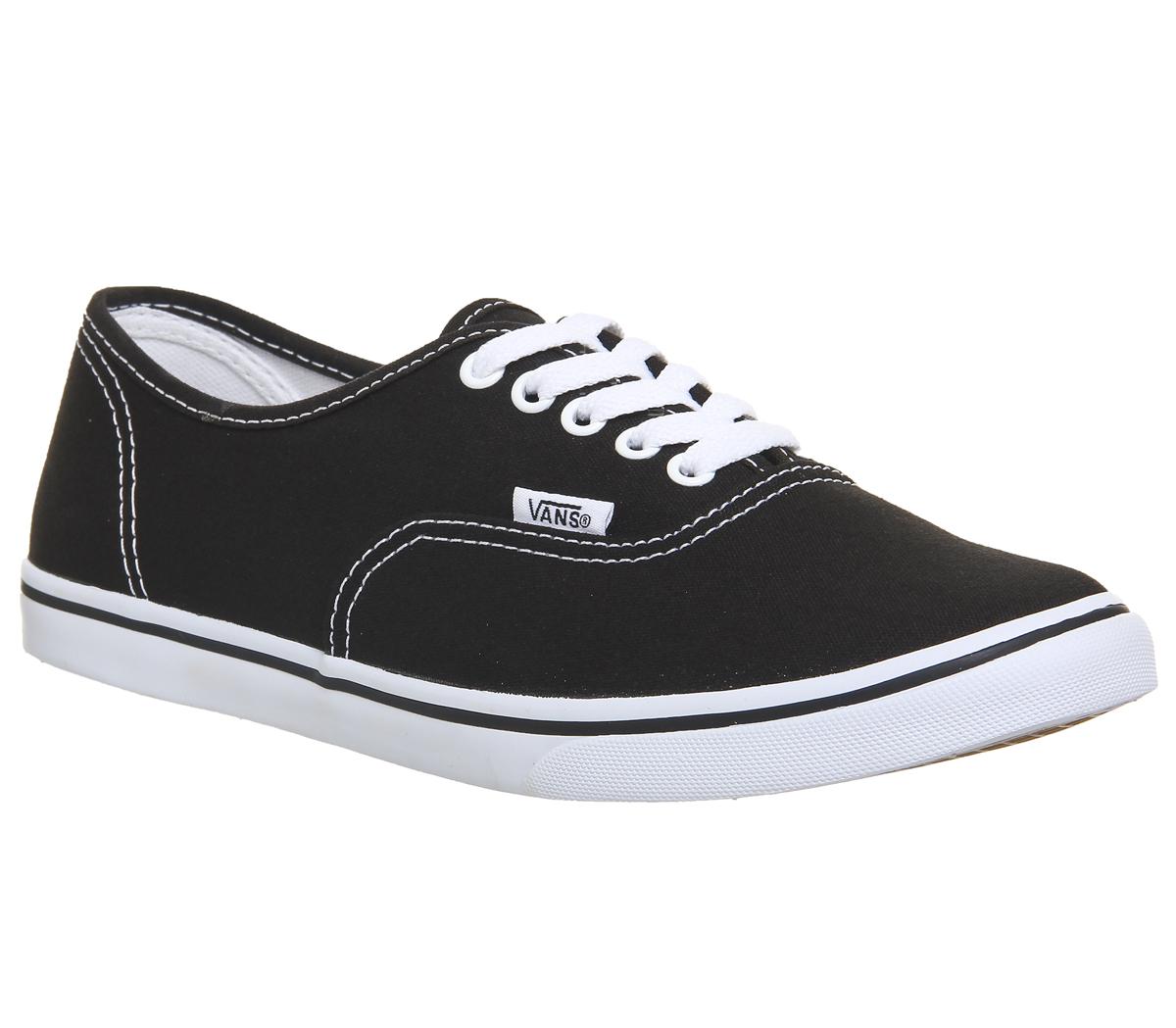 vans authentic lo pro black shoes