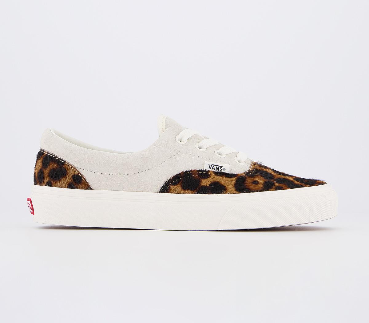 vans calf hair leopard print era trainers