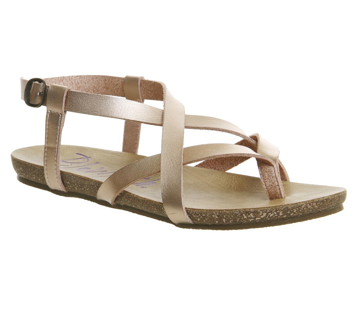 blowfish granola sandals rose gold