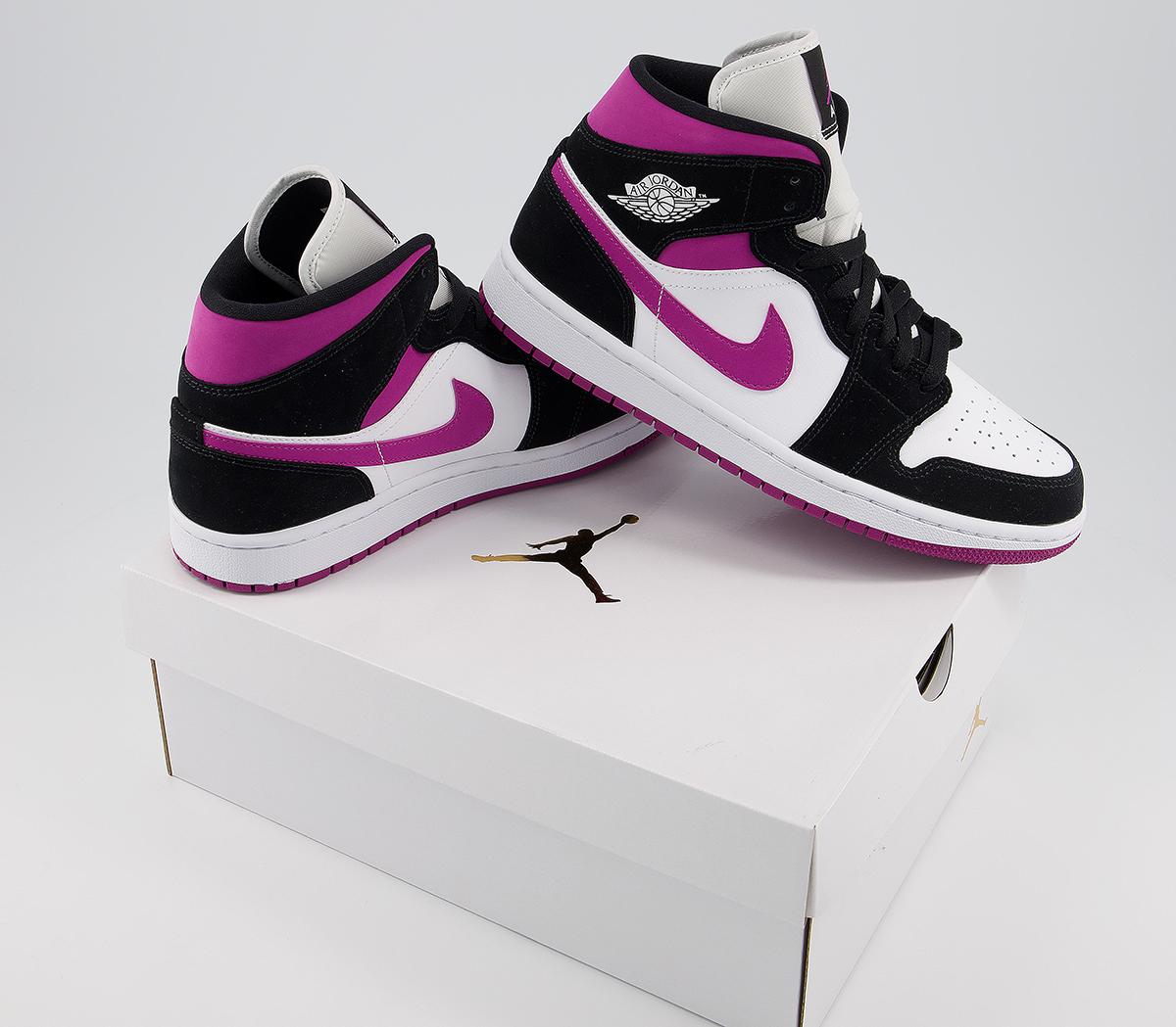 Jordan Air Jordan 1 Mid Trainers Black Cactus Flower White - His trainers