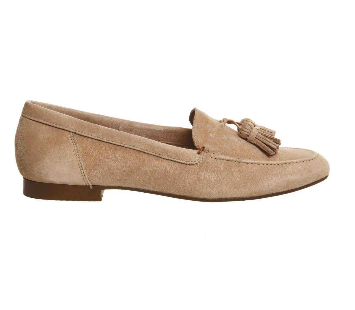 Office Retro Tassel Loafers Nude Suede - Flats