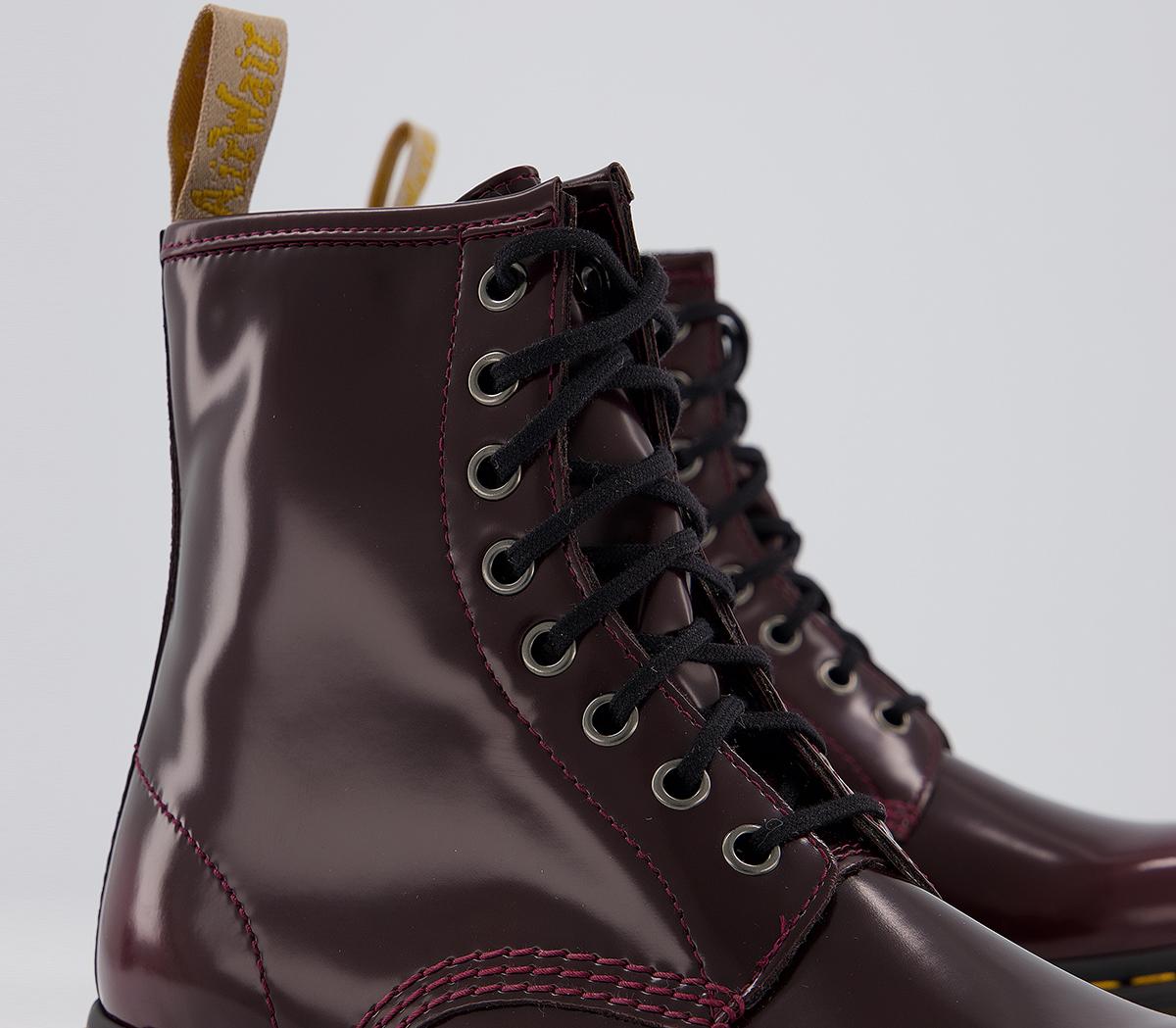 vegan 1460 lace up boots cherry red