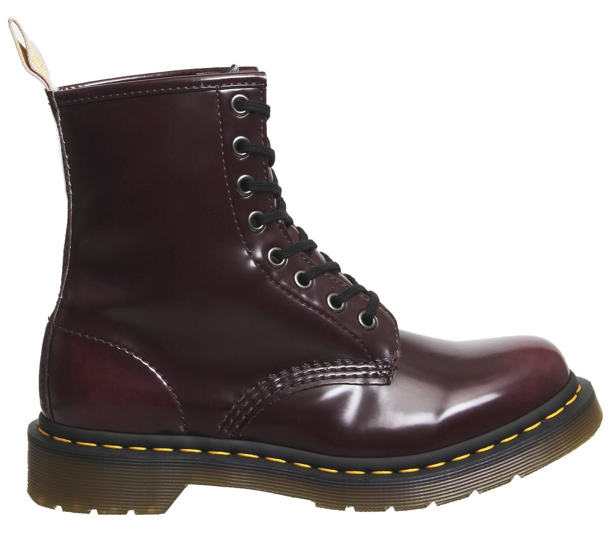 Dr. Martens Vegan 1460 8 Eye Boots Cherry Red Pu Ankle Boots