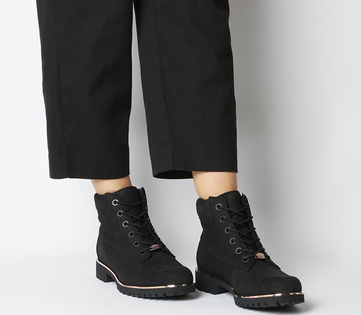timberland slim premium 6 inch boots black nubuck