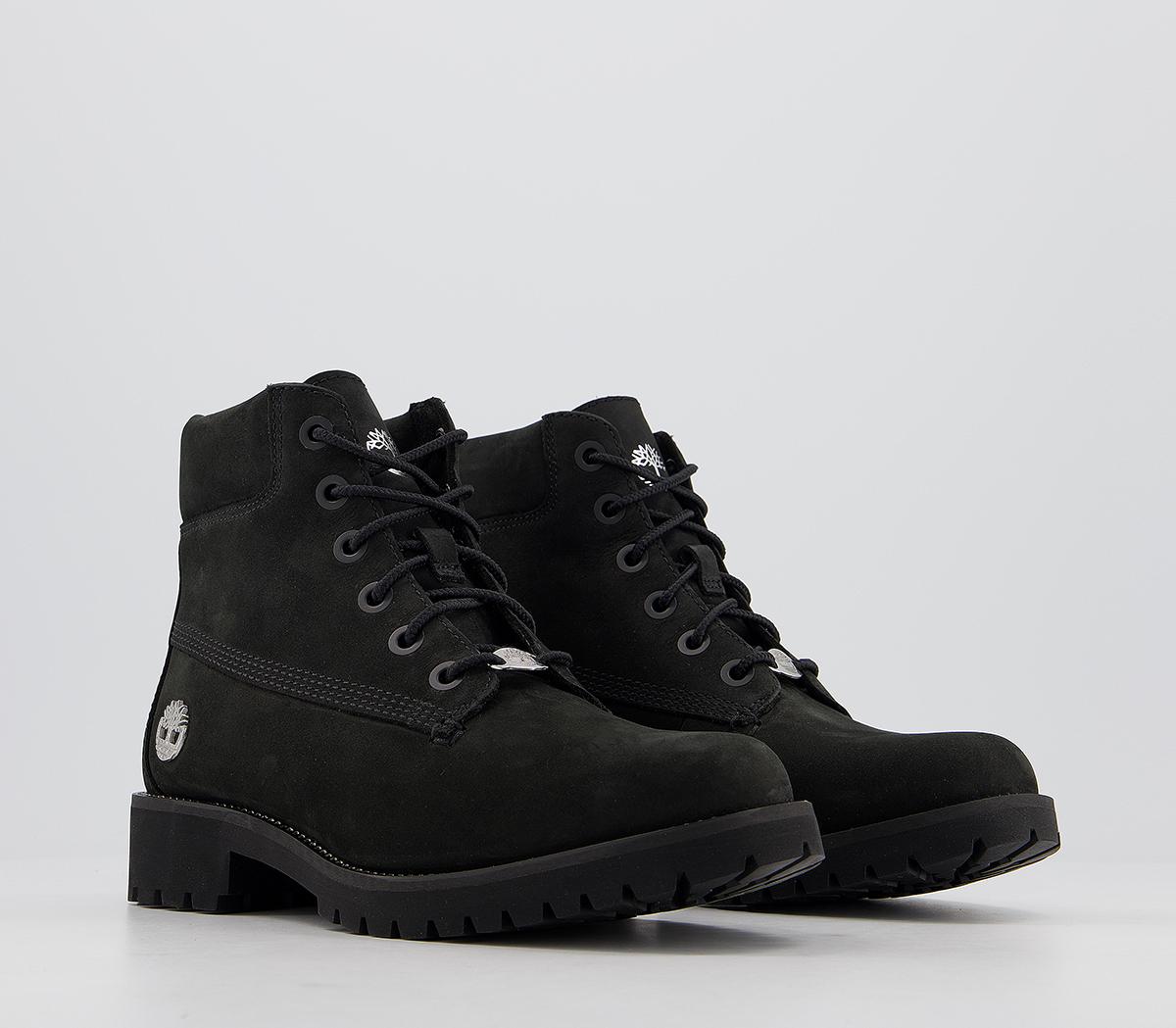 timberland slim 6 inch premium boots black nubuck