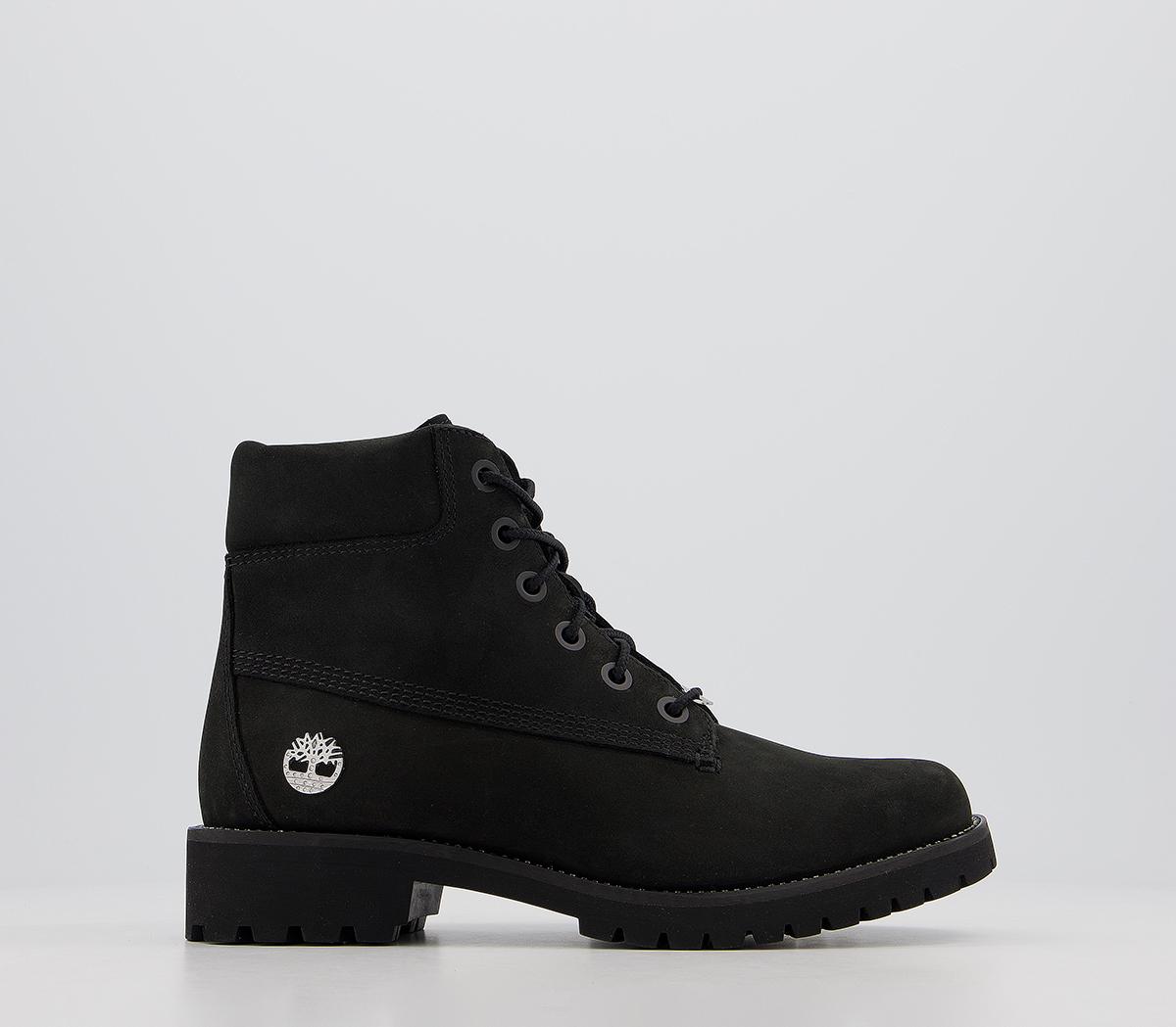 Timberland Slim Premium 6 Inch Boots Black Nubuck Diamond - Ankle Boots