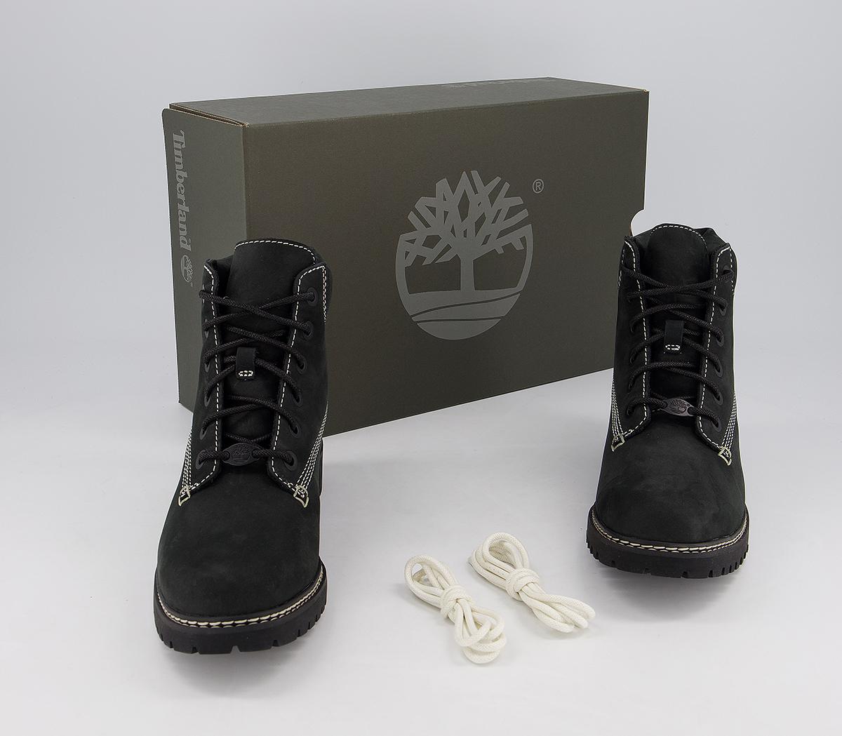 timberland slim 6 inch premium boots black nubuck