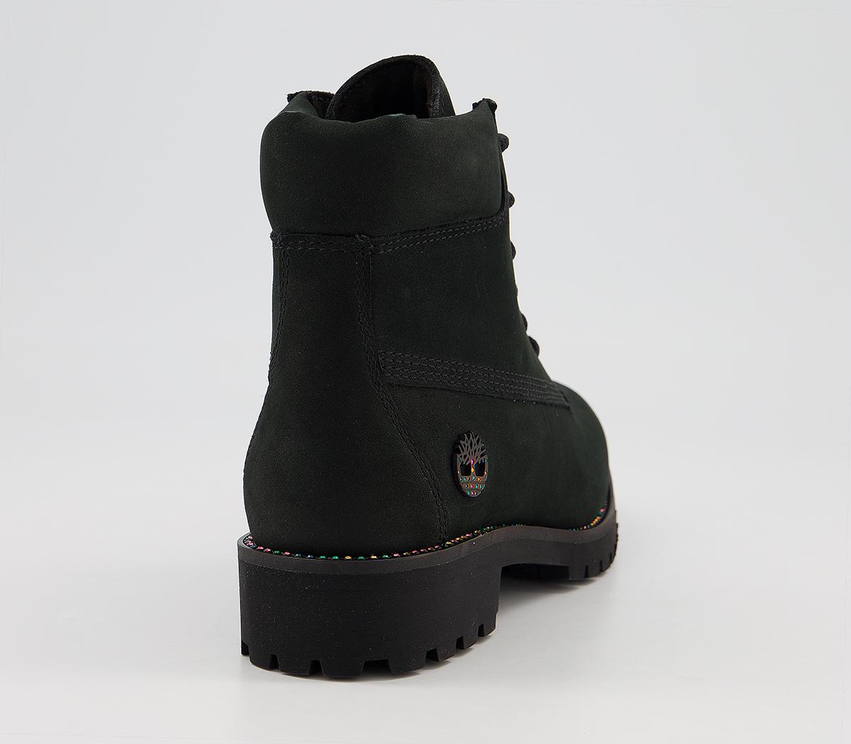 timberland slim 6 inch premium boots black nubuck