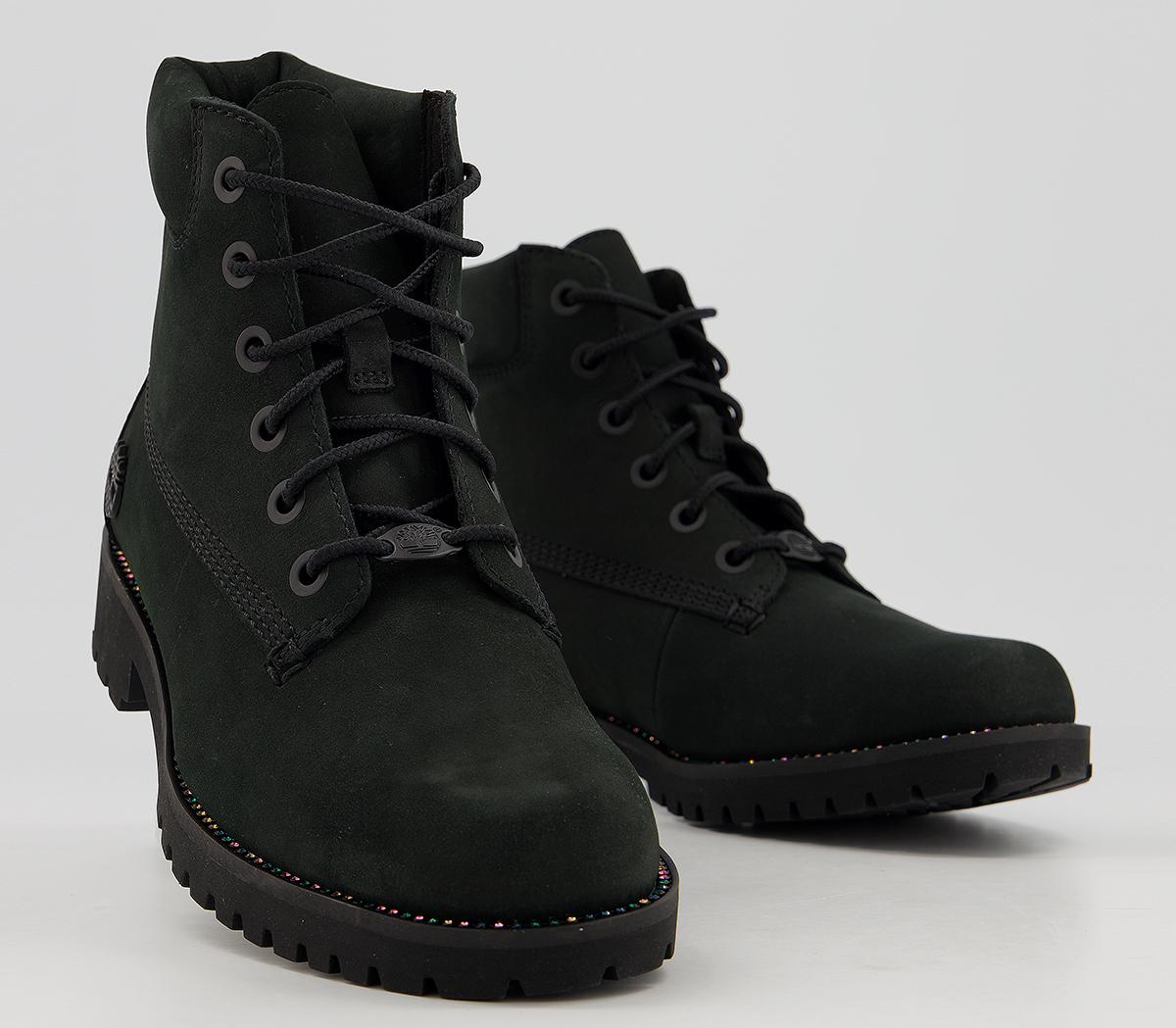 Timberland Slim Premium 6 Inch Boots Black Nubuck Diamond Multi - Ankle ...