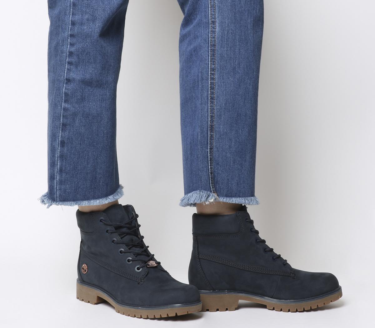navy blue 6 inch timberland boots