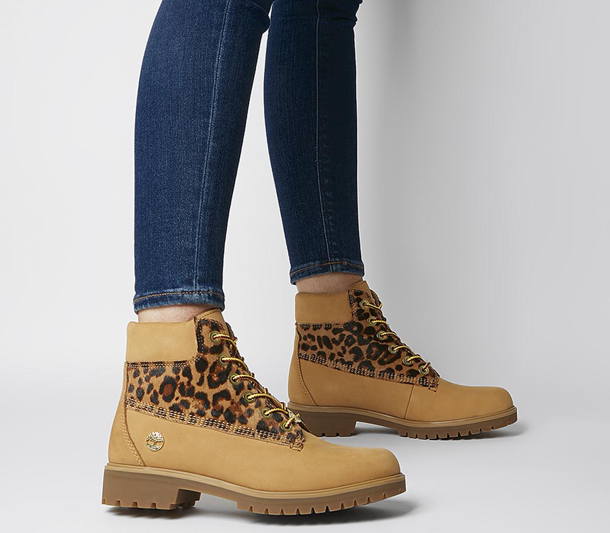 leopard timberland boots