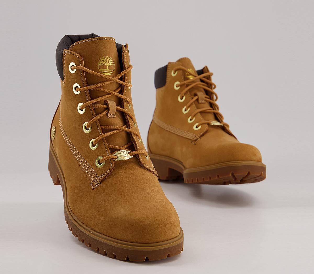 Timberland Slim Premium 6 Inch Boots Wheat Nubuck - Ankle Boots