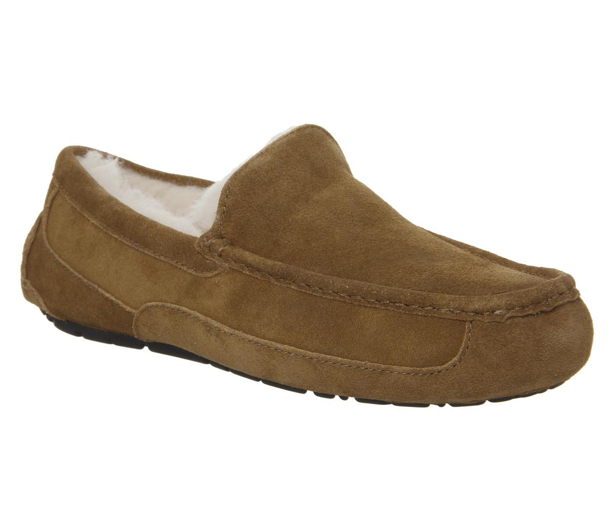 UGG Ascot Slippers Chestnut Suede New 