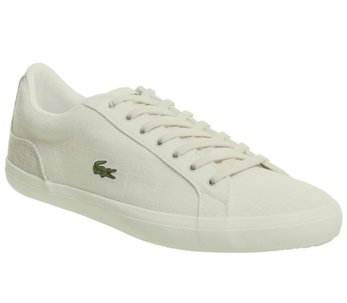 lacoste lerond trainers white