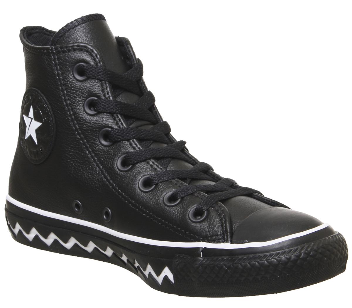 all black converse with white sole