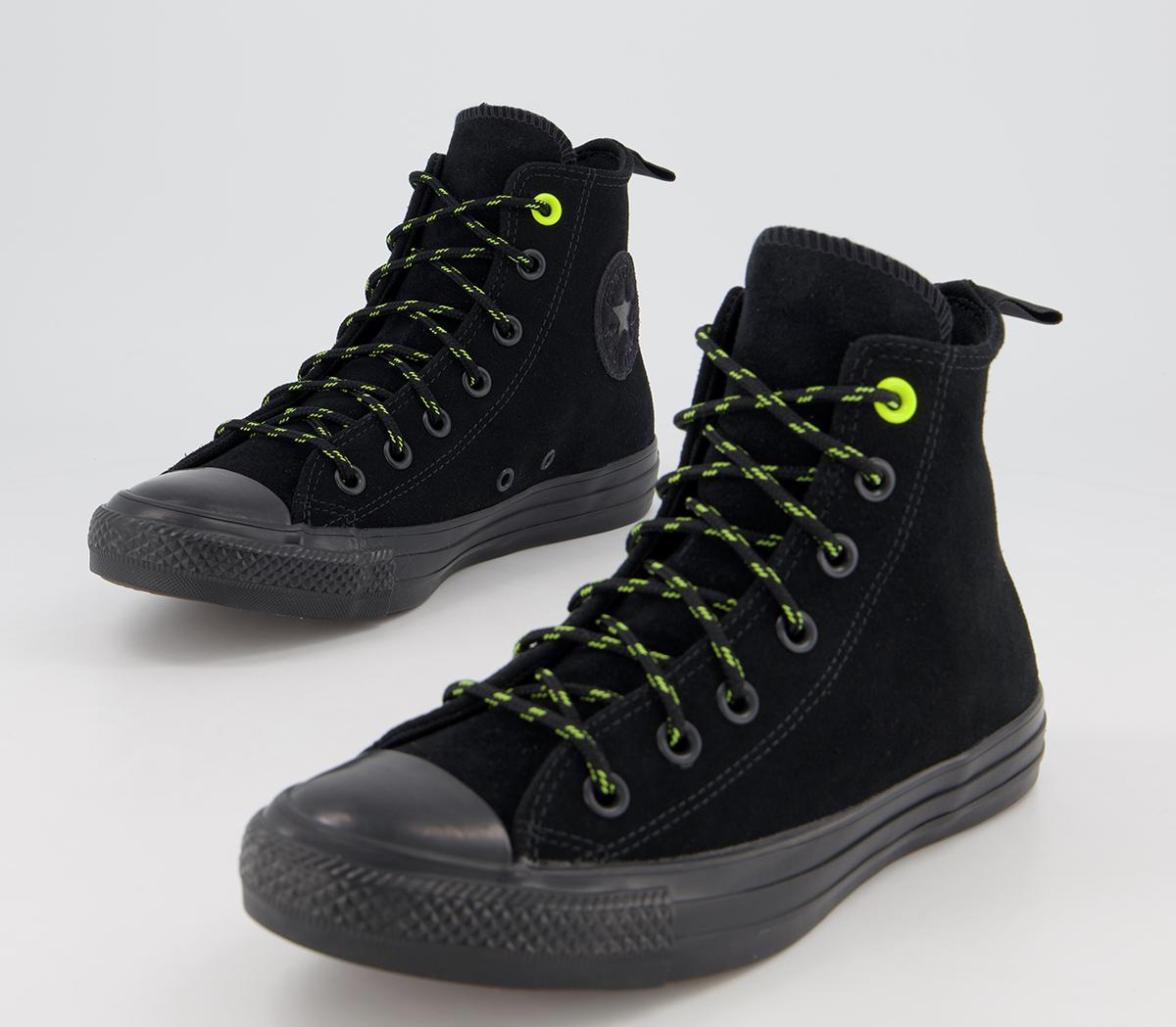 Converse Converse All Star Hi Trainers Suede Black Black Black - Unisex ...