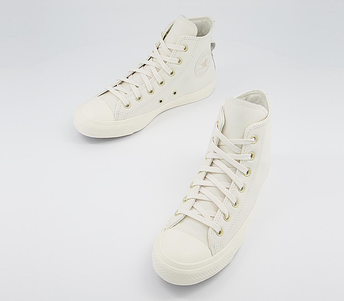 Converse Converse All Star Hi Trainers White Mono Gold - Hers trainers