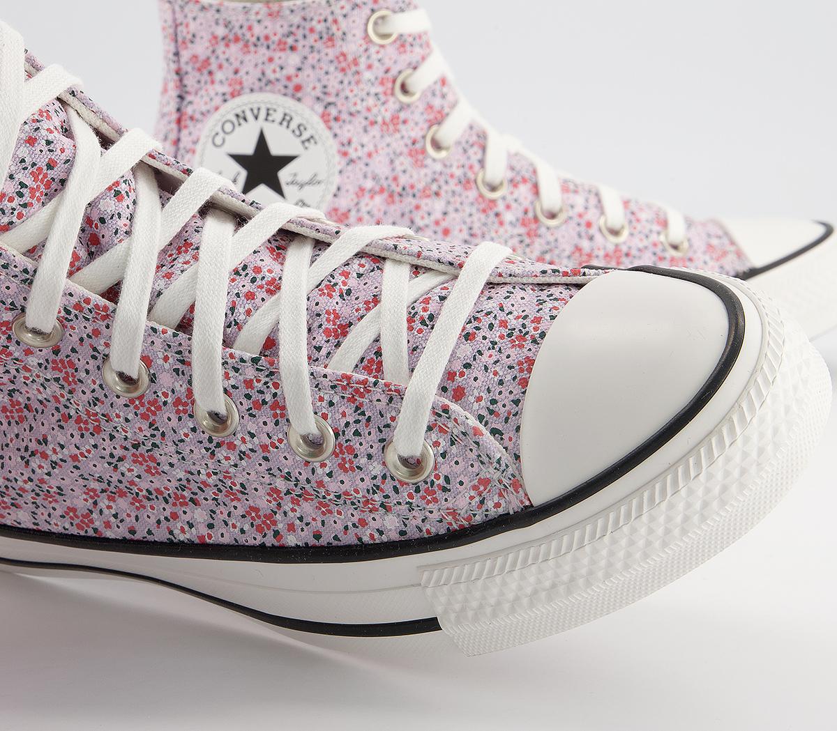 Converse Converse All Star Hi Trainers Vintage White Pink Foam Vintage Floral - Hers trainers