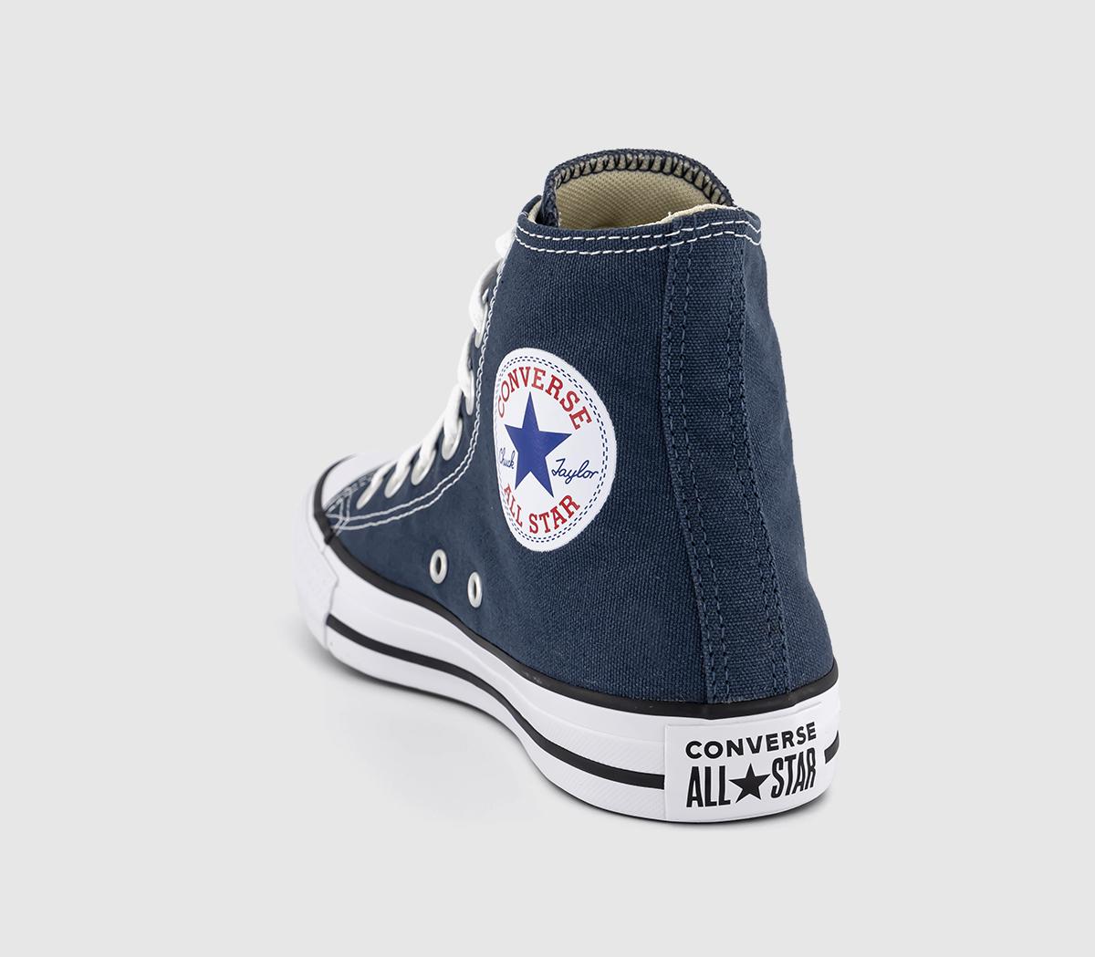 Converse All Star Hi Trainers Navy Canvas - Unisex Sports