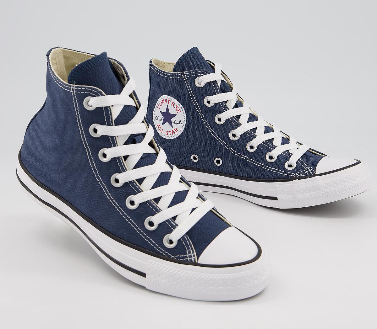 Converse All Star Hi Trainers Navy Canvas - Unisex Sports