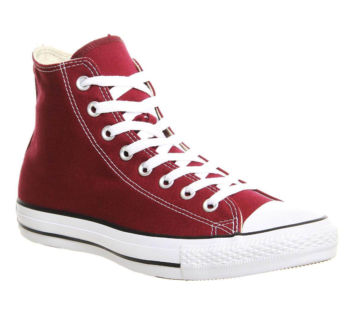maroon converse trainers