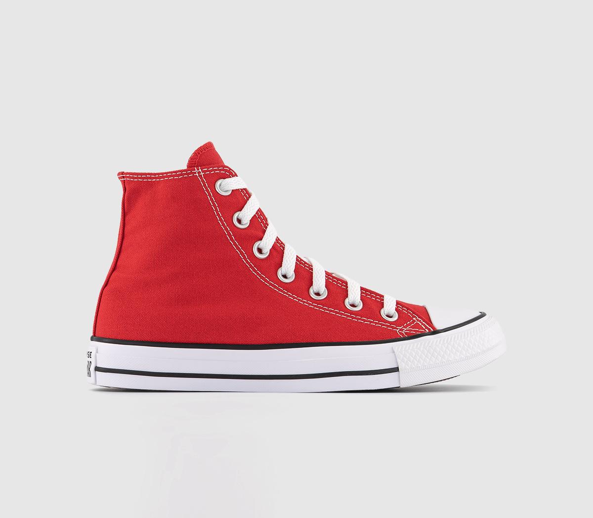 Star Hi Trainers Red Canvas - Unisex Sports